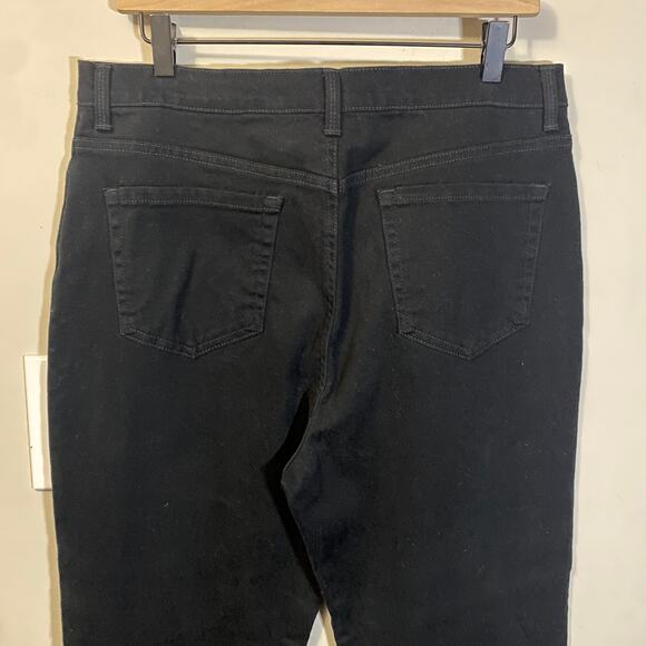 Gloria Vanderbilt Amanda Stretch High Rise Straight Leg Jeans Black Sz 14 NWOT - Picture 10 of 14